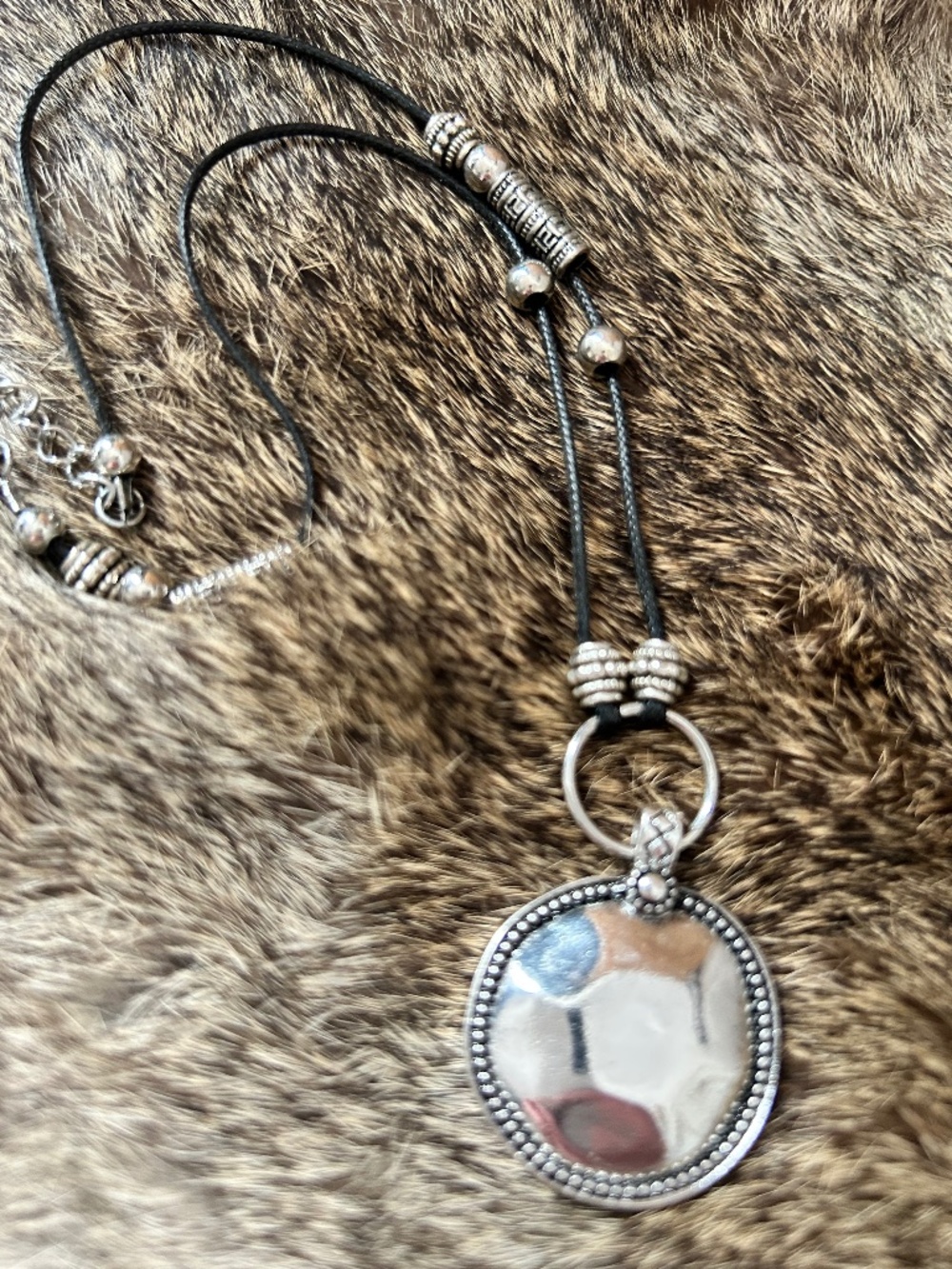 Hammered silver Necklace GORGEOUS!